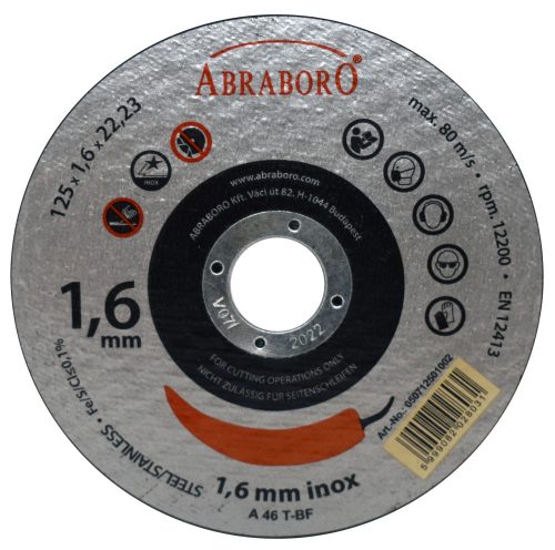 ABRABORO - 050711534200 - ABRABORO CHILI fémvágó korong ø 115 x 2,5 x 22,23 T42