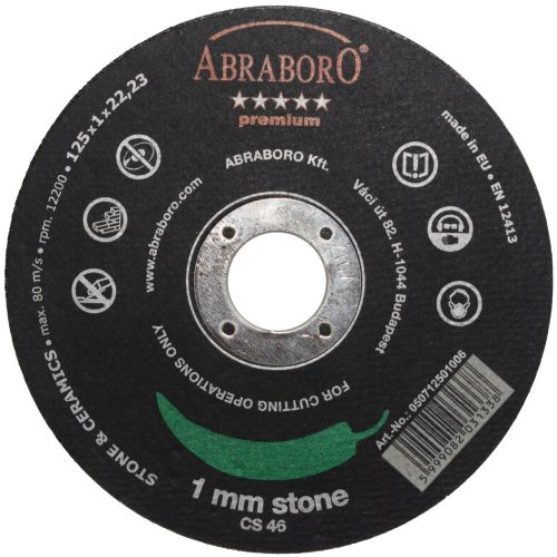 ABRABORO - 050712501006 - ABRABORO CHILI PREMIUM kővágó korong ø 125 x 1,0 x 22,23 T41