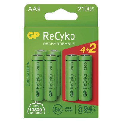 EMOS-1032226210 - B2121V - GP ReCyko NiMH Akkumulátor HR6 (AA) 2100mAh 6db