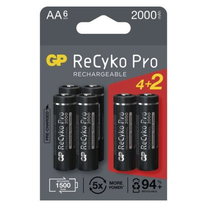 EMOS-1033226200 - B2220V - GP ReCyko Pro NiMH Akkumulátor HR6 (AA) 2000mAh 4+2db