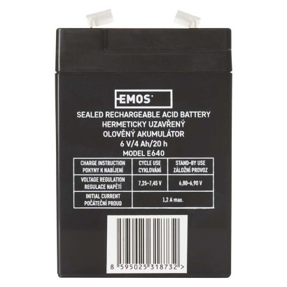 EMOS-1201000100 - B9641 - AKKU.SLA 6V 4AH FAST.4,7 MM