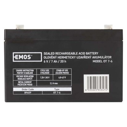 EMOS-1201000520 - B9659 - AKKU.SLA 6V 7AH FAST.4,7 MM