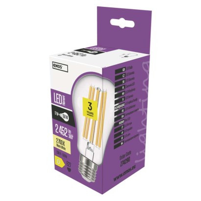 EMOS-1525283257 - Z74290 - LED izzó Filament A67 / E27 / 17 W (150 W) / 2 452 lm / meleg fehér