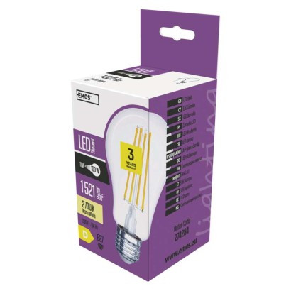 EMOS-1525283262 - Z74284 - LED izzó Filament A67 / E27 / 11 W (100 W) / 1 521 lm / meleg fehér