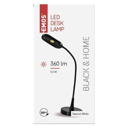 EMOS-1538090200 - Z7523B - LED ASZTALI LÁMPA BLACK>HOME FEK.