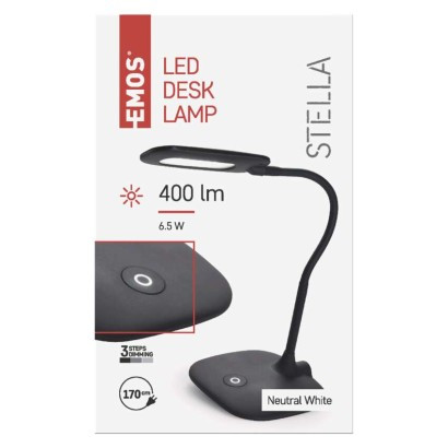 EMOS-1538155000 - Z7602B - LED STELLA ASZTALI LÁMPA FEKETE