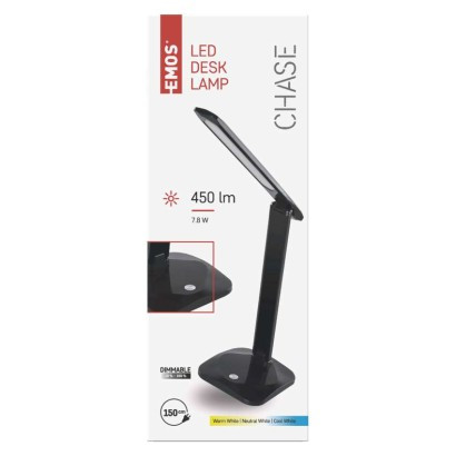 EMOS-1538182000 - Z7619B - LED CHASE ASZTALI LÁMPA FEKETE