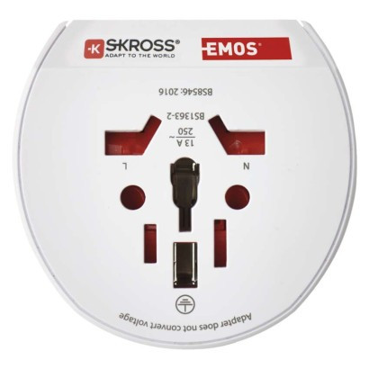 EMOS-1910000800 - P0055N - UTAZÓ ADAPTER FEHÉR