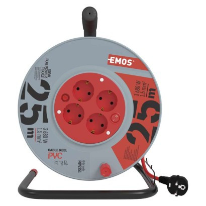 EMOS-1928042504 - P092251 - KÁBELDOB 4ALJ 25M 1,5MM PVC SW