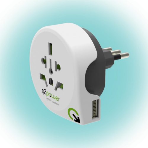 SOMOGYI ELEKTRONIC - 1.100190 - Utazóadapter "World to Italy USB" Q2