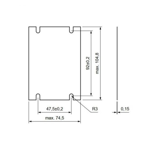 Relpol - RTP-30 hővezető lap - Hővezető lap szilárdtestrelék hűtőbordájához, grafit, fekete, 104,8x74,5x0,15 mm, hő ellenállás 0,1 C/W, hő-tartomány: -60-tól +180C - HD Hungária - 2616060