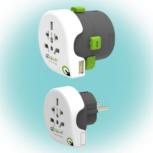 SOMOGYI ELEKTRONIC - 2.100130 - Utazóadapter "Qdapter 360 USB" Q2