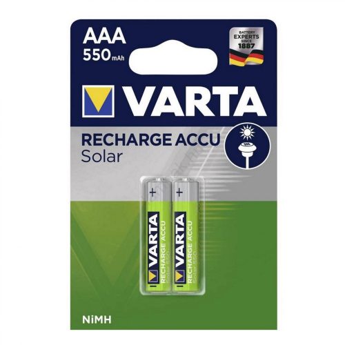 SOMOGYI ELEKTRONIC - 56733 - Varta AAA akkumulátor 550 mAh 2 db/csomag Solar