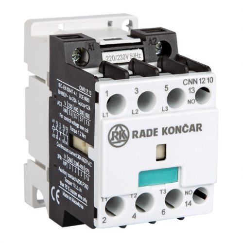 Rade Koncar - RK CNN12 10 24V 50Hz - Mágneskapcsoló, 12A/5.7kW (AC3,400V/50Hz), 1NO - HD Hungária - 603145