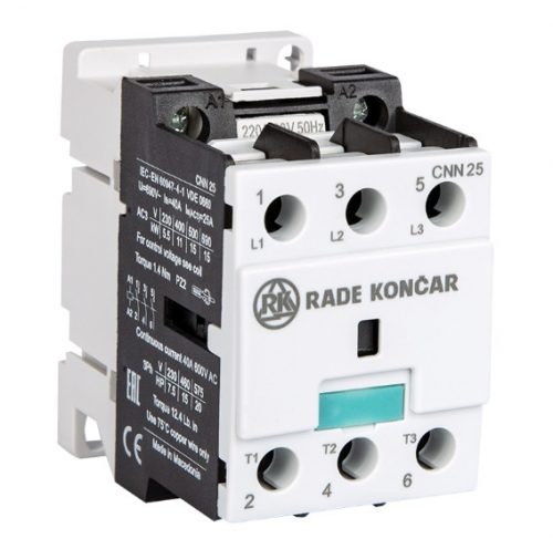 Rade Koncar - RK CNN30 00 220/230V 50Hz - Mágneskapcsoló, 30A/15kW (AC3,400V/50Hz) - HD Hungária - 605359