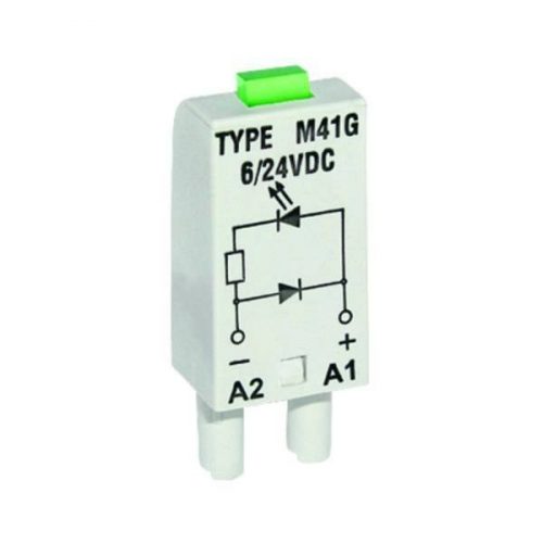 Relpol - M42G - Túlfesz szabályozó modul DC relékhez. Led zöld+ védődióda, N polarizáció.. Modul LD M42G Szürke 24/60 V DC - HD Hungária - 854843