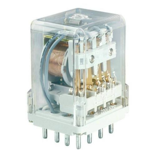 Relpol - R15-3014-23-1220-KLD - Ipari relé, 4C/O, 10A, 220VDC, tesztgomb, LED, védődióda - HD Hungária - 862850