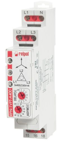 Relpol - RPN-2VFT-A400 fázisfigyelő relé - 3 fázis 2C/O, 230/400V - HD Hungária - 865178