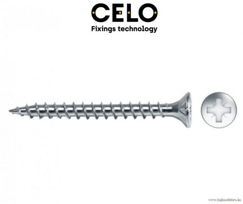 CELO-VELOX FAFORGÁCSLAP CSAVAR 3,0X17 MM, TELJES MENETES, PZ, FEHÉR CINK