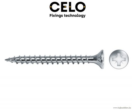 CELO-VELOX FAFORGÁCSLAP CSAVAR 4,0X70 MM, TELJES MENETES, PZ, FEHÉR CINK