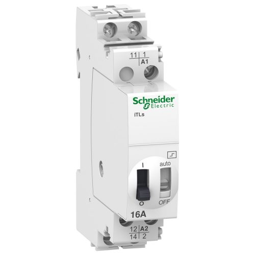 SCHNEIDER A9C32111 - ACTI9 iTLs impulzusrelé, távjelzési funkcióval, 1P, 16A, 24VAC, 12VDC