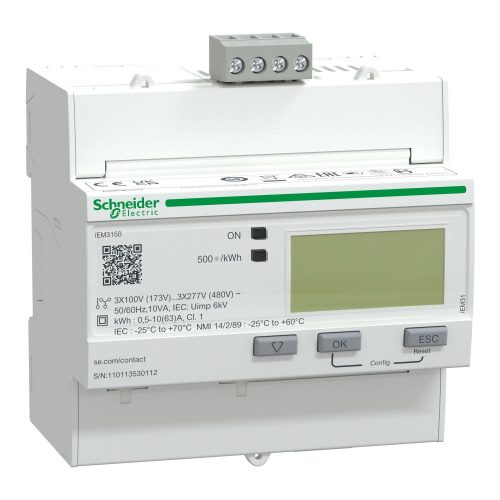 SCHNEIDER A9MEM3150 - Digitális fogyasztásmérő,3F,63A,MODBUS