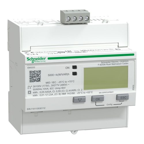 SCHNEIDER A9MEM3255 - Digitális fogyasztásmérő,3F,áramv,MODBUS,MID