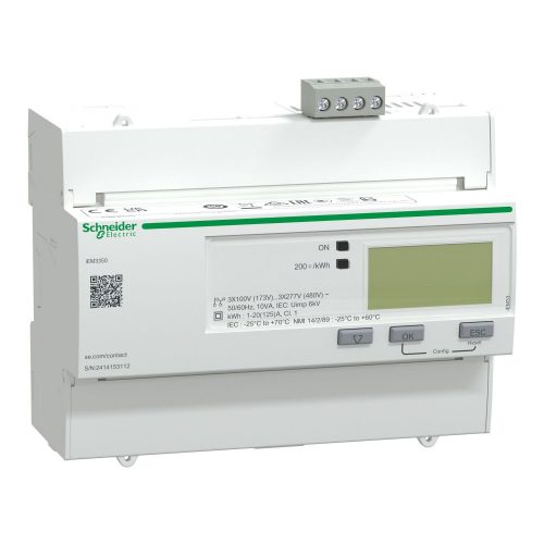 SCHNEIDER A9MEM3350 - Digitális fogyasztásmérő,3F,125A,MODBUS