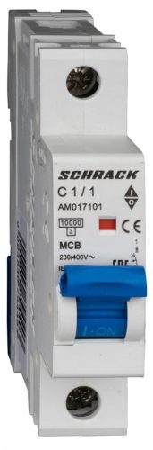 SCHRACK - AM017101 Kismegszakító AMPARO 10kA, C 1A, 1 pólusú