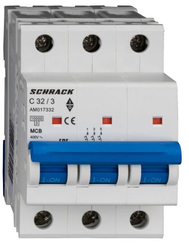 SCHRACK - AM017332 Kismegszakító AMPARO 10kA, C 32A, 3 pólusú