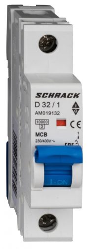 SCHRACK - AM019132 Kismegszakító AMPARO 10kA, D 32A, 1 pólusú