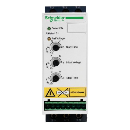 SCHNEIDER ATS01N206LU - Altistart 01 lágyindító / lágyleállító, 6A, 1,1kW, 3f, 200…240VAC, 2 vezérelt fázis