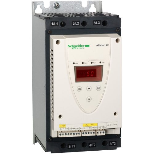 SCHNEIDER ATS22D62S6U - Altistart 22 lágyindító, 62A, 3f, 208…600VAC, 110VAC vezérlőfeszültség, Modbus RTU