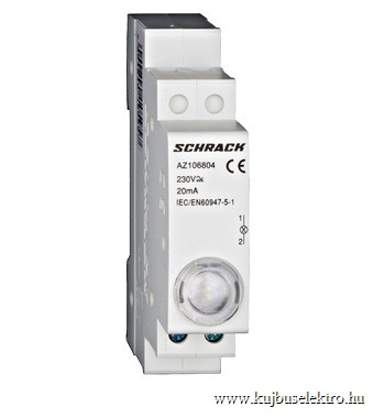 SCHRACK - AZ106804 Jelzőlámpa LED-del AMPARO, fehér, 230V AC