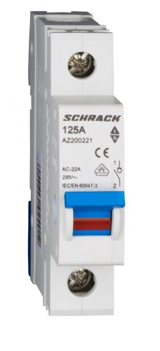 SCHRACK - AZ200221 Leválasztó főkapcsoló, 125A, 1 pólusú