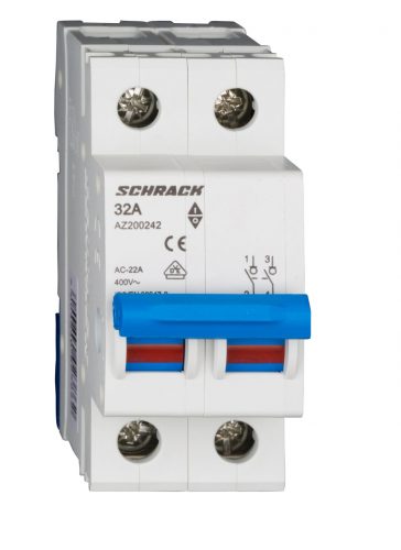 SCHRACK - AZ200242 Leválasztó főkapcsoló, 32A, 2 pólusú