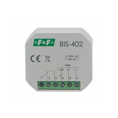 F>F Filipowski - BIS-402 impulzusrelé - Impulzusrelé bistabil szerelődobozba 10A 1NO/NC 165/265VAC - HD Hungária - BIS-402