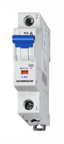 SCHRACK - BM017140 Kismegszakító, C 40A, 1 pólusú, 10kA