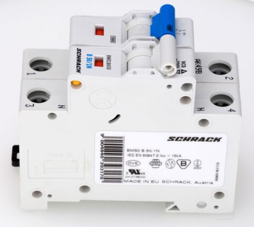 SCHRACK - BM018650 Kismegszakító, B 50A, 1+N, 10kA