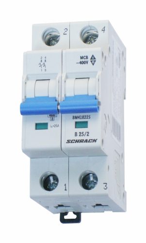 SCHRACK - BM418206 Kismegszakító B 6A, 2 pólusú, 4,5kA