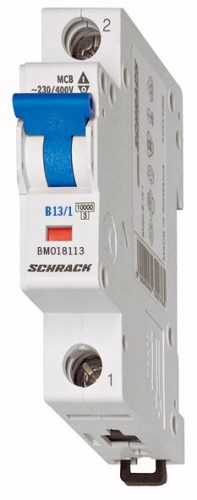 SCHRACK - BM618113 Kismegszakító, B 13A, 1 pólusú, 6kA