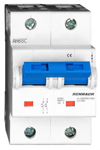 SCHRACK - BR972912 Nagyáramú kismegszakító, C 125A, 2p. 10kA