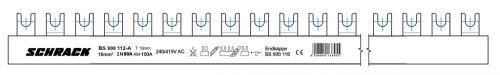 SCHRACK - BS900112A Villás sínezés, 18mm, 2 pólusú, 16mm², 1m, nem kitörhető