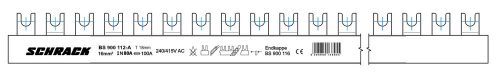 SCHRACK - BS900112A Villás sínezés, 18mm, 2 pólusú, 16mm², 1m, nem kitörhető