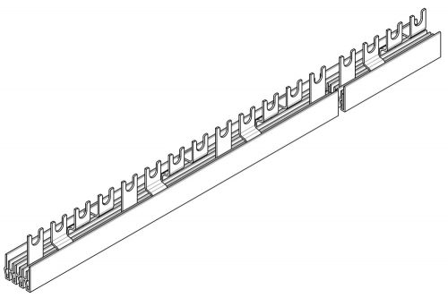 SCHRACK - BS990125A Villás sínezés 18mm,  4 pólusú, 10mm², 1m, nem kitörhető