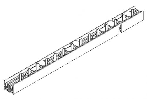 SCHRACK - BS990126 Nyelves sínezés, 4 pólusú, 10mm², 1m