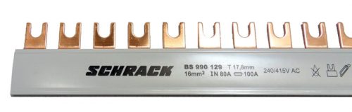 SCHRACK - BS990129 Villás sínezés, L1 vagy L3 fázis, 16mm², 1m