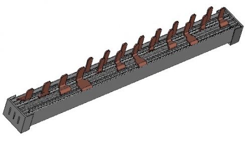 SCHRACK - BSA90170 Sínezés, 1xFI 4 pólusú, 8xLS 1+N/1KE, 12KE