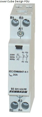 SCHRACK - BZ326439ME AMPARO sorbaépíthető mágneskapcsoló 20A, 2ny, 230V AC 1KE