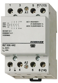 SCHRACK - BZ326442 Sorbaépíthető mágneskapcsoló 40A/12.5kW, 4z, 230V AC 3KE